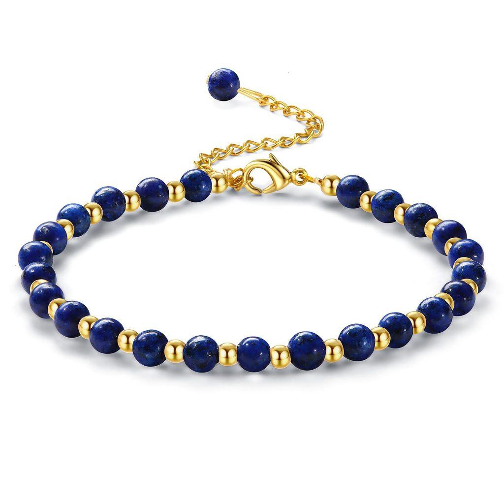 Geometric Pink Crystal Beaded Bracelet With Adjustable Gold Chain For Women Jewelry Gift