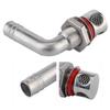 Universal Boat Fuel Gas Tank Vent Stainless Steel Hardware with Gasket Flush Mount for 5 8in HoseCurved