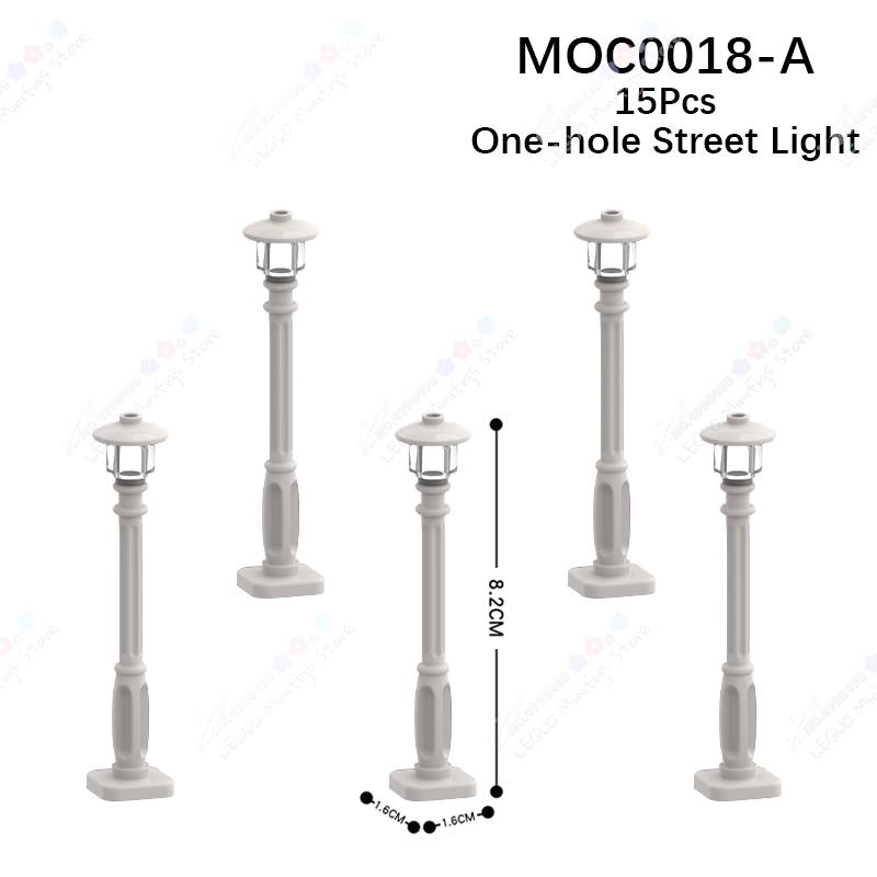 

Серия «Город» Общественный уличный фонарь MOC Строительные блоки DIY Придорожная скамейка Уличный фонарь Модель для украшения Сборные кирпичные игрушки для детей