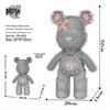 Mengpin Transparent Bear Micro Bricks Puzzle Toy for Kids - Brain Teaser Birthday Gift Figurine
