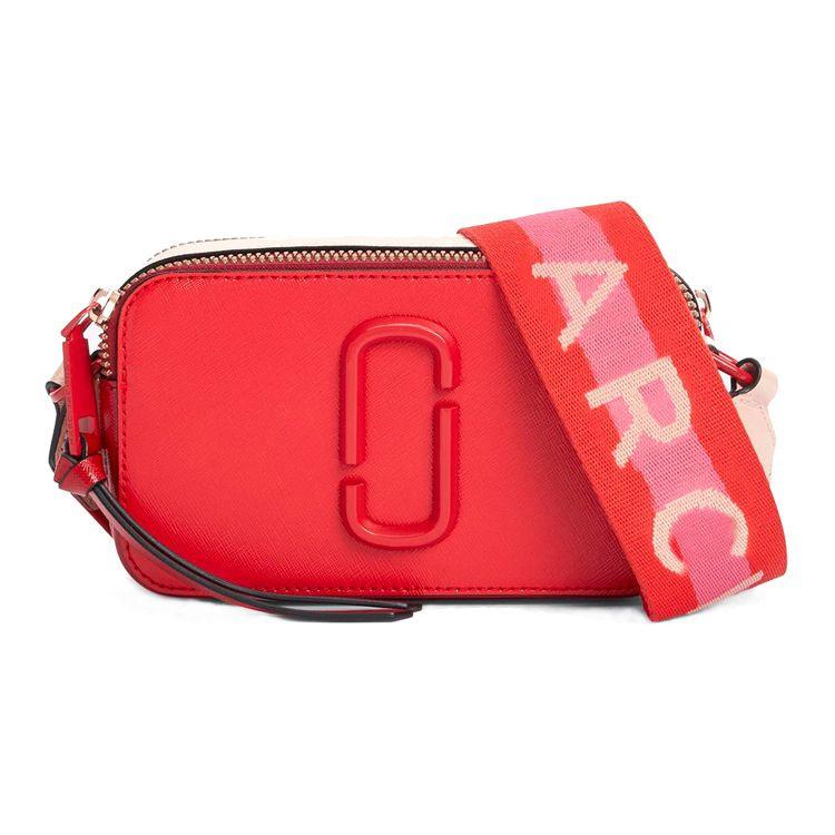 Marc Jacobs Snapshot Crosshatch Zip Closure Adjustable Woven Shoulder Strap Leather Crossbody Bag Women bags M0014538-937