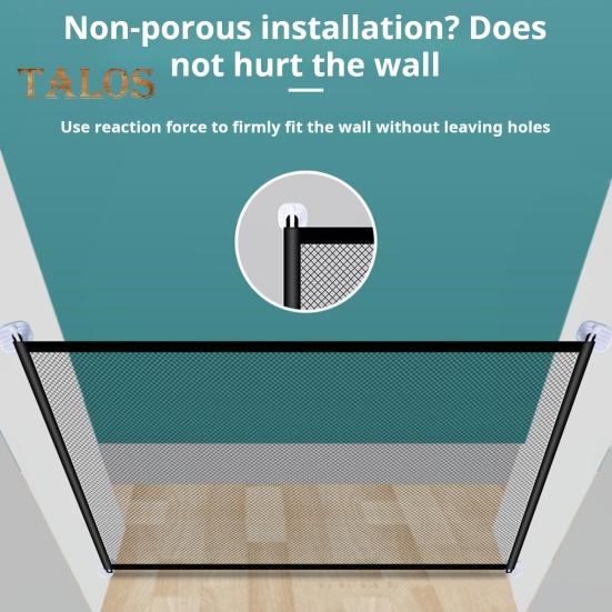 Mesh Dog Gate Portable Indoor Safety Mesh Gates for Kids Toddlers Pets No Drilling Baby Puppy Fence Guard for Doorways Walls Stairwells