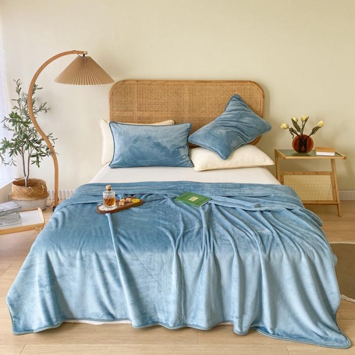 Фланелева флісова ковдра Тепла плюшева оксамитова накидка Темно-зелена постільна білизна Простирадло Покривало Домашній текстиль 200*230см Літня ковдра