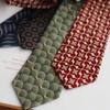 Cravat Retro Imitation Silk Necktie 8CM Adjustable Elegant Men's Necktie Geometric Gentleman Business Suit Accessories Adult