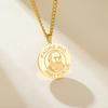 Lucktune Saint Padre Pio Pendant Necklace Women's Stainless Steel Necklace Catholic Religious Amulet Jewelry Pray For Us Gifts
