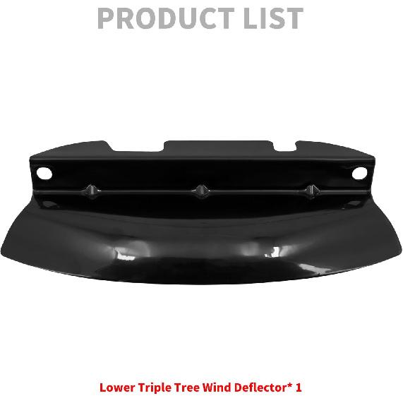 HDBUBALUS Motorcycle Lower Triple Tree Wind Deflector Fit for Harley Touring Electra Glide Road Glide Road King Street Glide 2014-2023