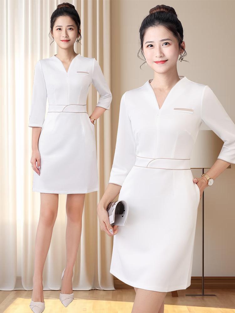 Women's Summer Professional Beautician Attire for Salon & Medical Aesthetics