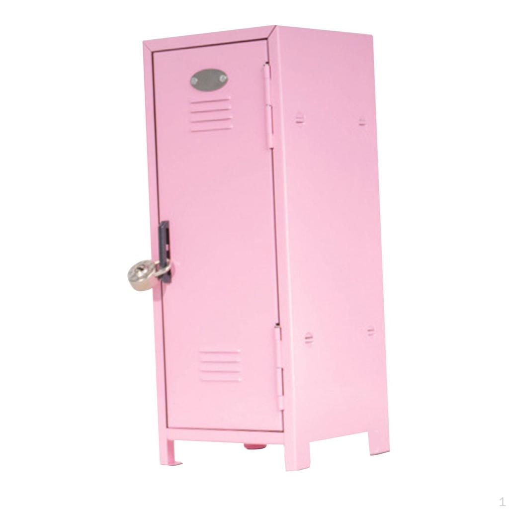 Box with Lock for Girls, Decorative Desktop Cabinet, Storage Organizer Jewelry, Toys,