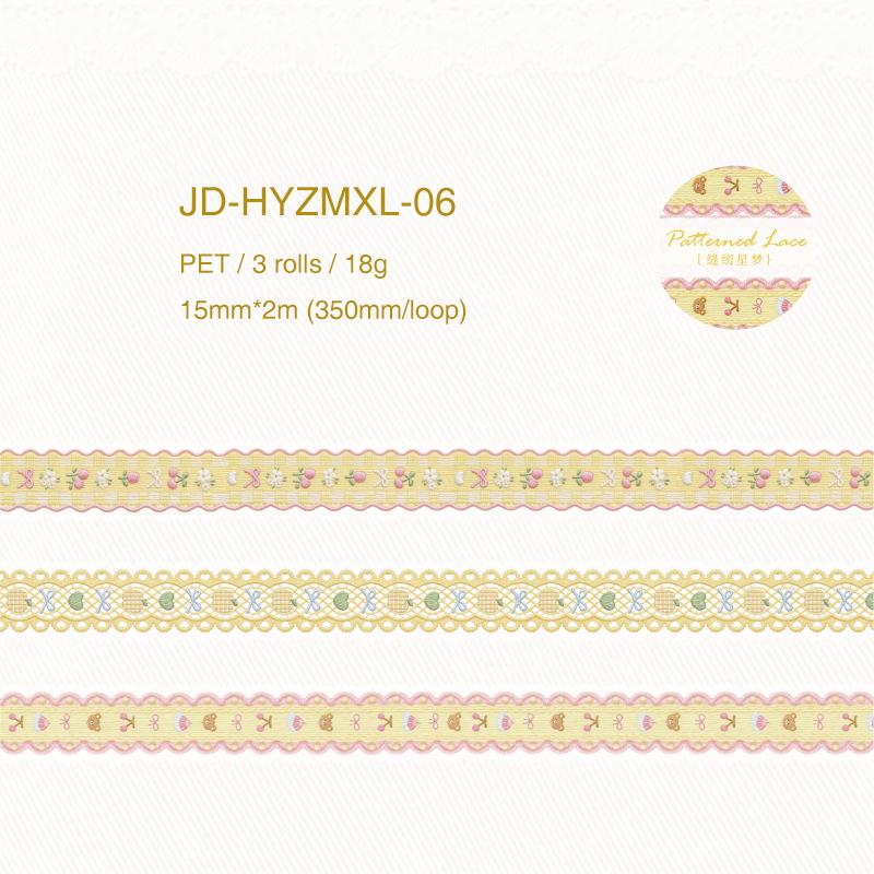 Floral Dreamweave Series Vintage Lace Flower Landscape PET Tape Creative DIY Journal Material Collage Stationery