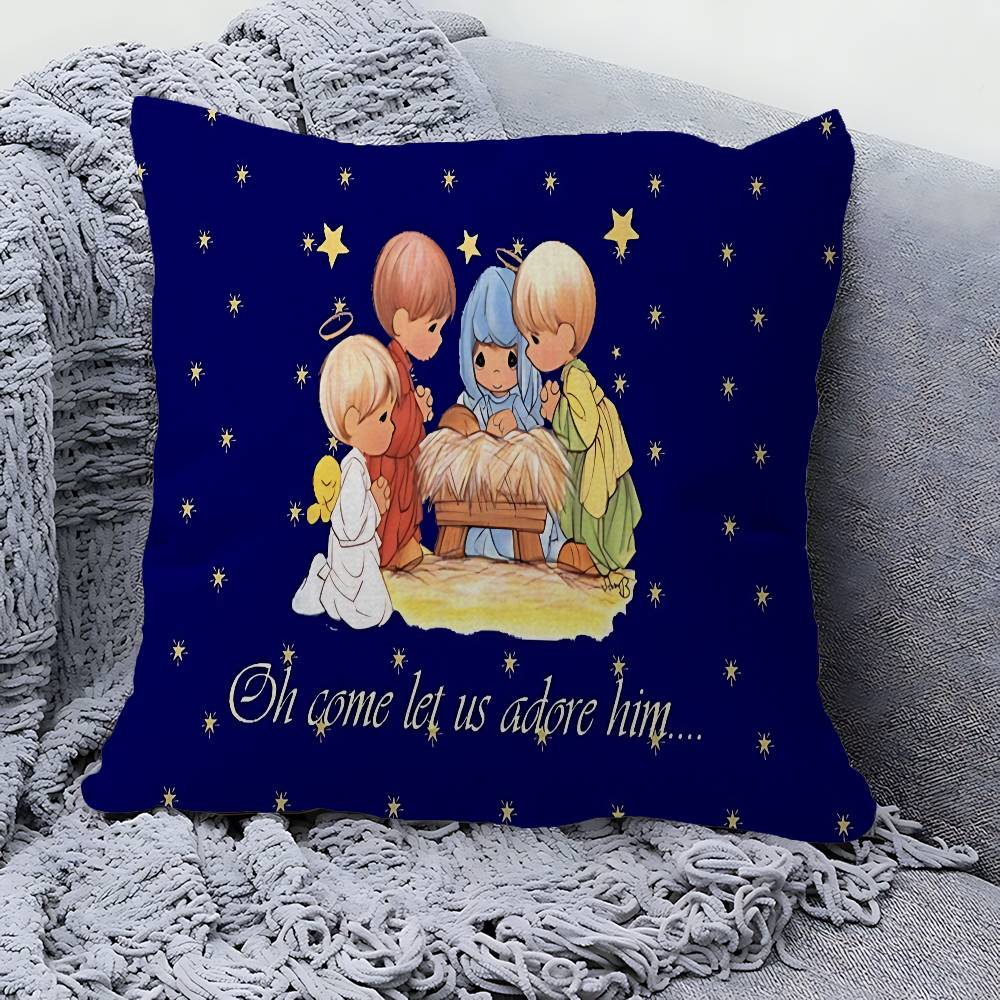 Precious Moments Cute Pillow Cover for Bedroom Room and Living Room Sofa Decorative Cushion Cover
