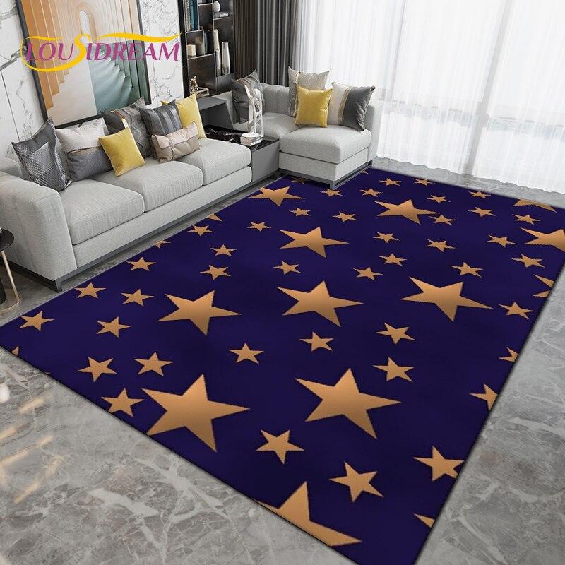 Pentagon Five-pointed Star Area Rug,Carpet Rug for Living Room Bedroom Sofa,Kitchen Bathroom Doormat Non-slip Floor Mat Gifts
