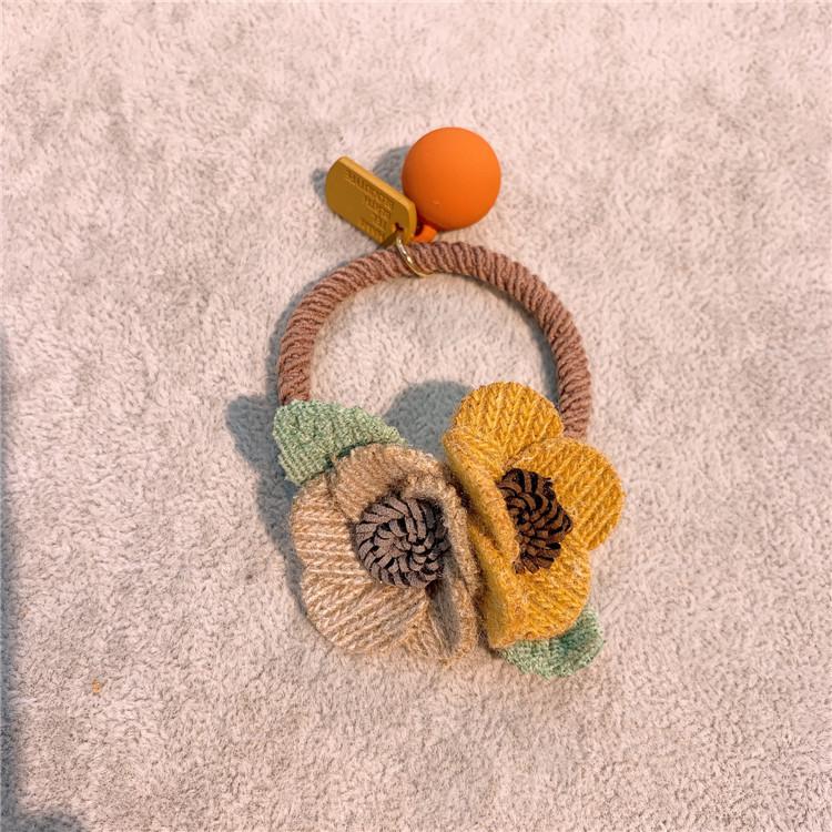 

Korean Kids Sweet Flower Hair Accessories: Crochet Flower Clips & Ties