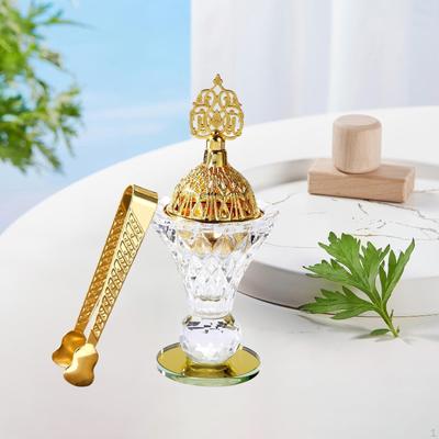 Glas Räuchergefäß Set Arabischer Halter Kollektion Weihnachtsgeschenk mit Clip Heimdeko
