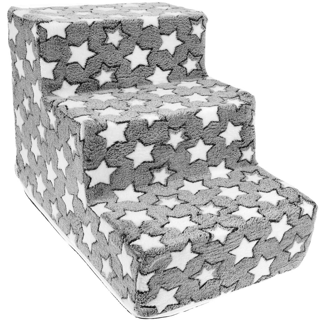 Pet Bedside Stairs Stable Dog Bed Step with Removable Washable Cover and Nonslip Bottom Star Pattern Dog Cat Stairs for Pet