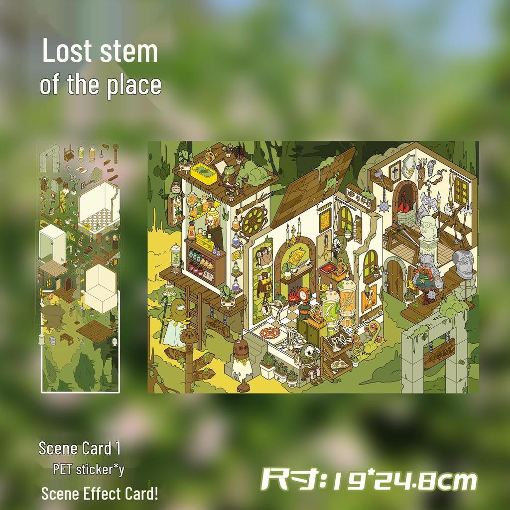 3D Large-Scale Scenery Sticker: DIY Visual Stacking Miniature Scene, No Cutting Needed