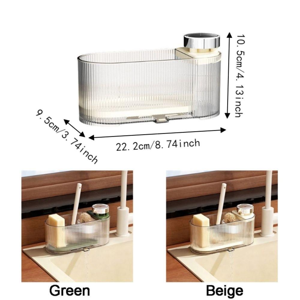 Transparent Sink Drainage Rack Plastic Sink Brush Holder Sink Storage Holder Bathroom