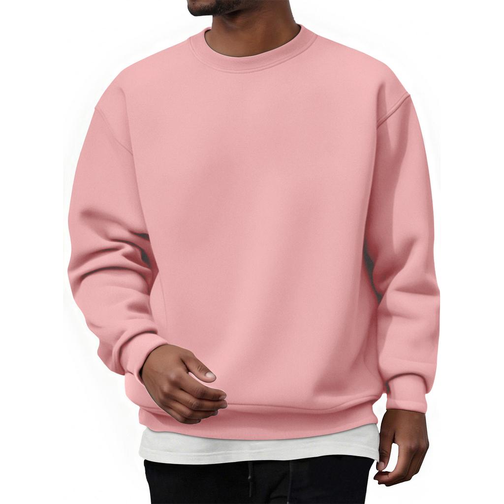 Men's Casual Long Sleeves Crewneck Sweatshirts Cotton Pullover Sweatshirt For Men
