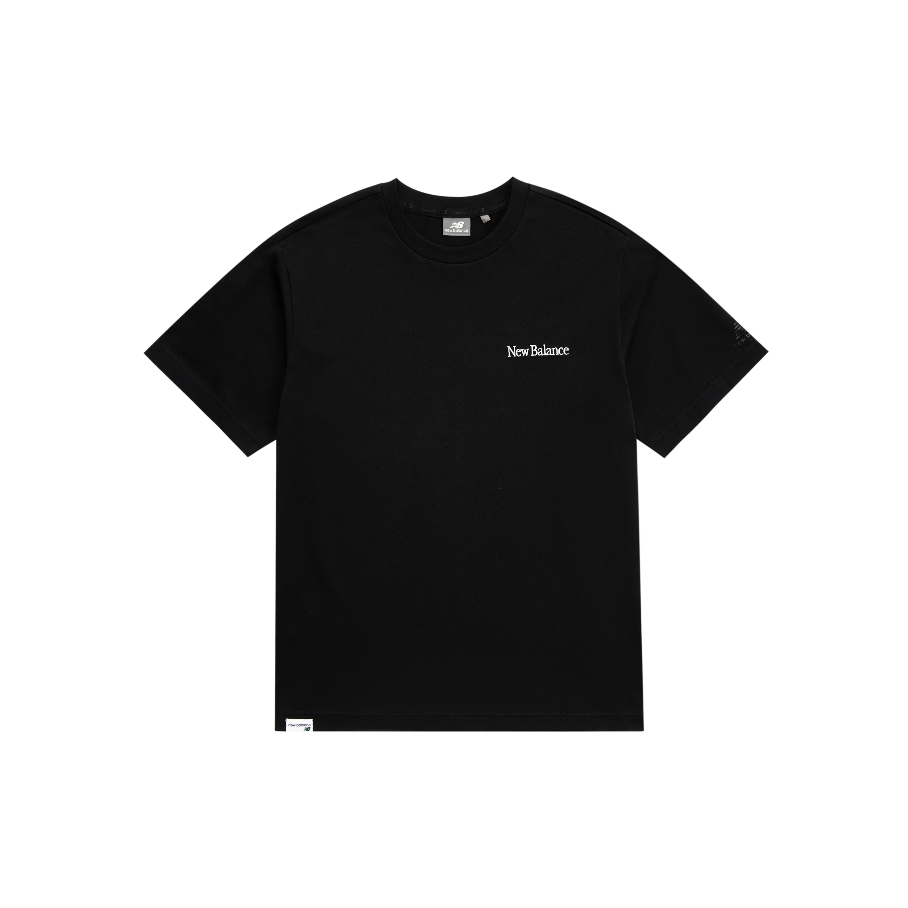 New Balance Casual Tee Asia Sizing  Black White  Men s 5ED25433-BK XL