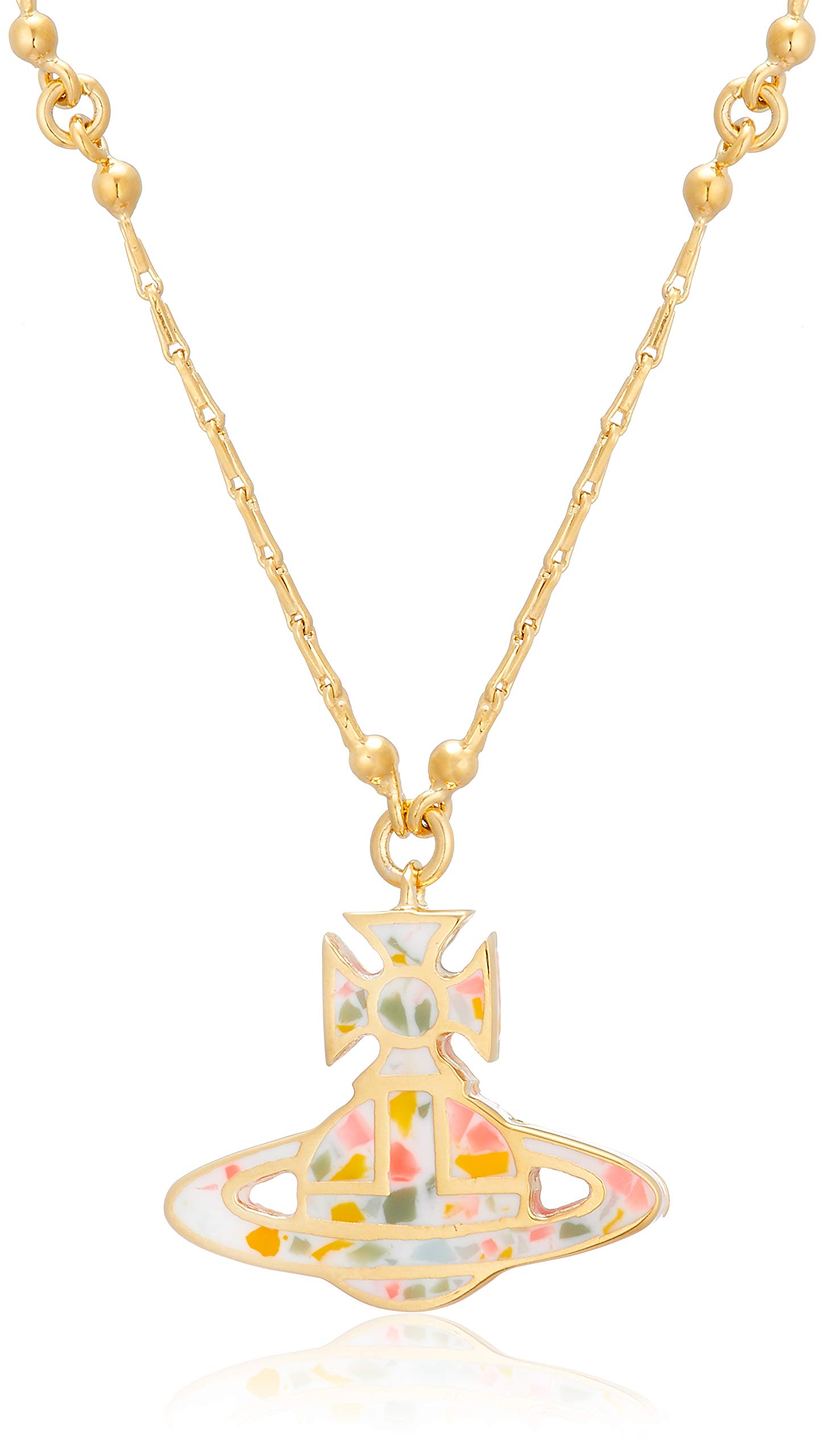 

Vivienne Westwood CELESTE BAS RELIEF Necklace with original box and paper bag (BP1809/2) [Used]