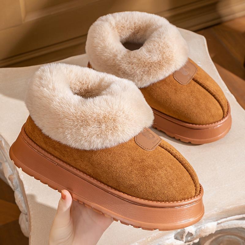Northeast snow boots winter velvet thickened warm thick-soled indoor bag heel cotton shoes outside