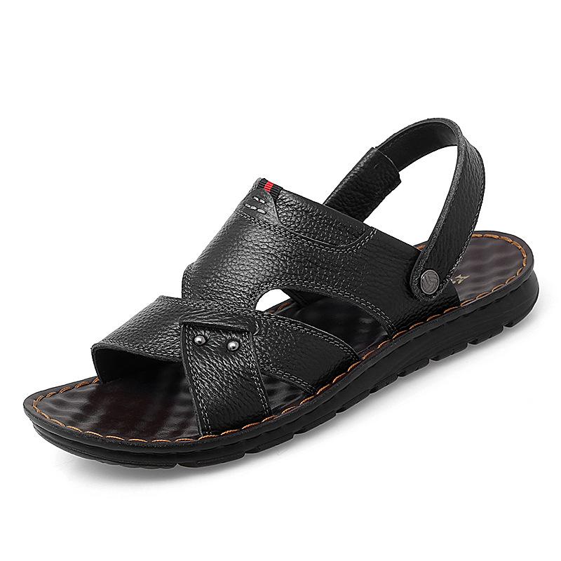 2023 Men's Genuine Leather Casual Beach Sandals