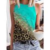 Summer Sequin Leopard 3D Print Tank Tops Women Fashion Streetwear Oversized O-Neck Vest Off Shoulder Sleeveless Woman Camisole