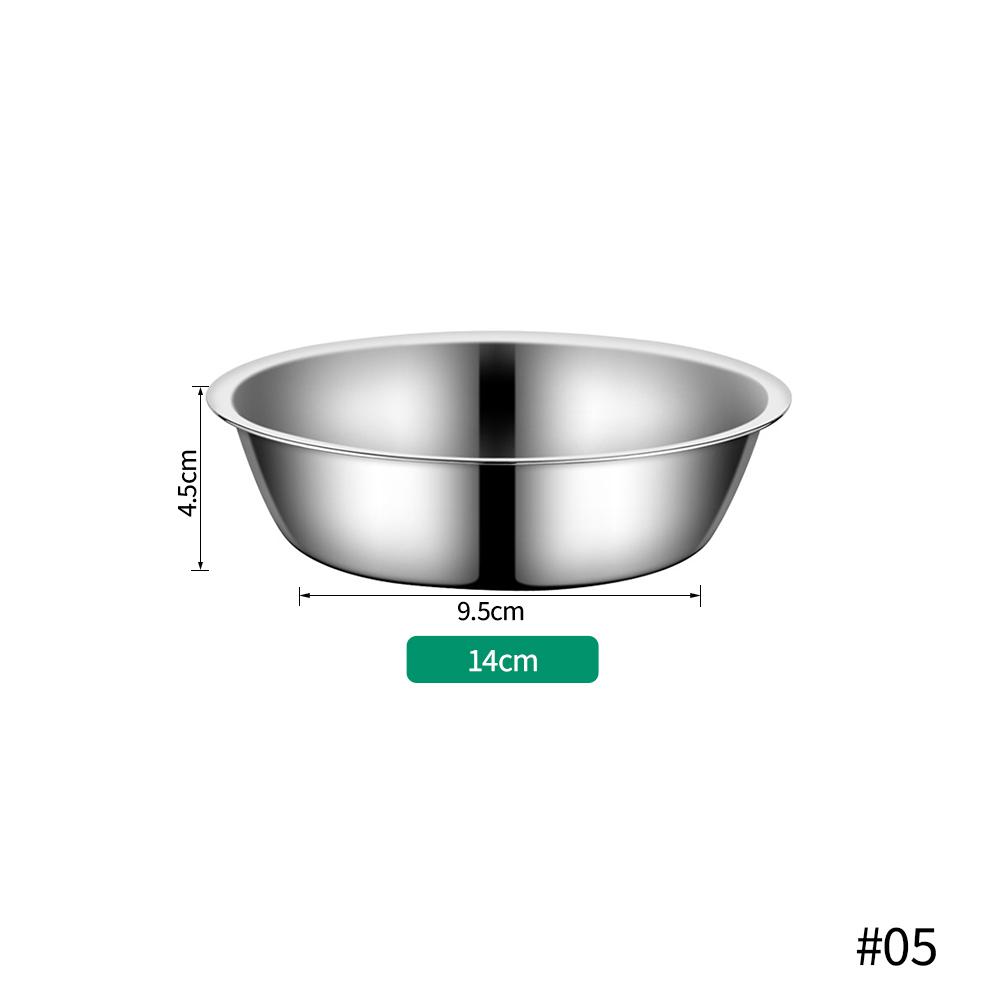 Large Capacity Dog Bowl Stainless Steel Pet Feeding Bowl Cat and Dog Food Drinking Bowl Metal Feeding Bowl Durable and Cheap