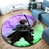 Classic Japanese-style Cartoon Demon Slayer Round Rug, Home Soft Decorative Anti-slip Yoga Mat and Chair Mat, Outdoor Floor Mat Carpet K17