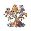 Flat Acrylic Ornament Cute Crystal Owls Desktop Decoration for Home Office Present