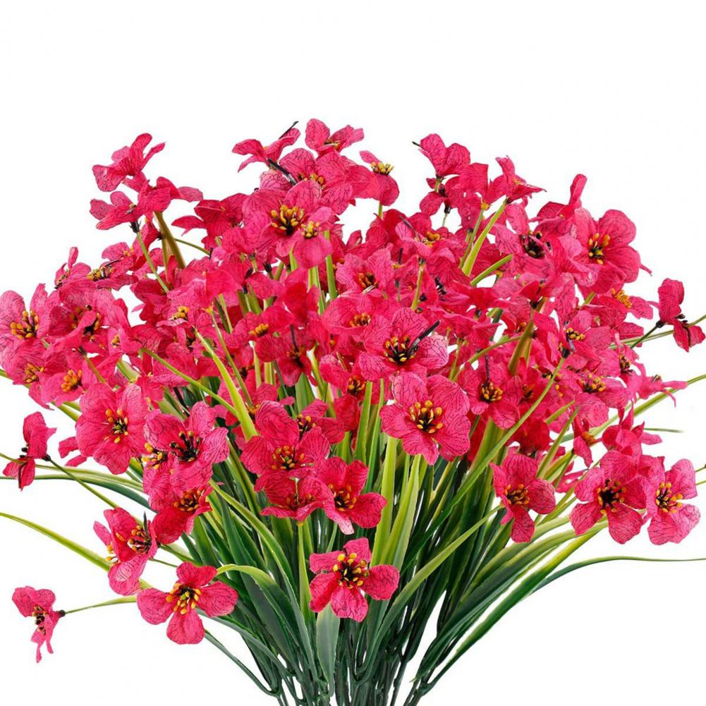 Lebendige Künstliche Pflanzen UV-beständige Künstliche Blumen Realistische Nicht verblassende Kunstpflanzen für Haus Fensterkasten Veranda Dekoration