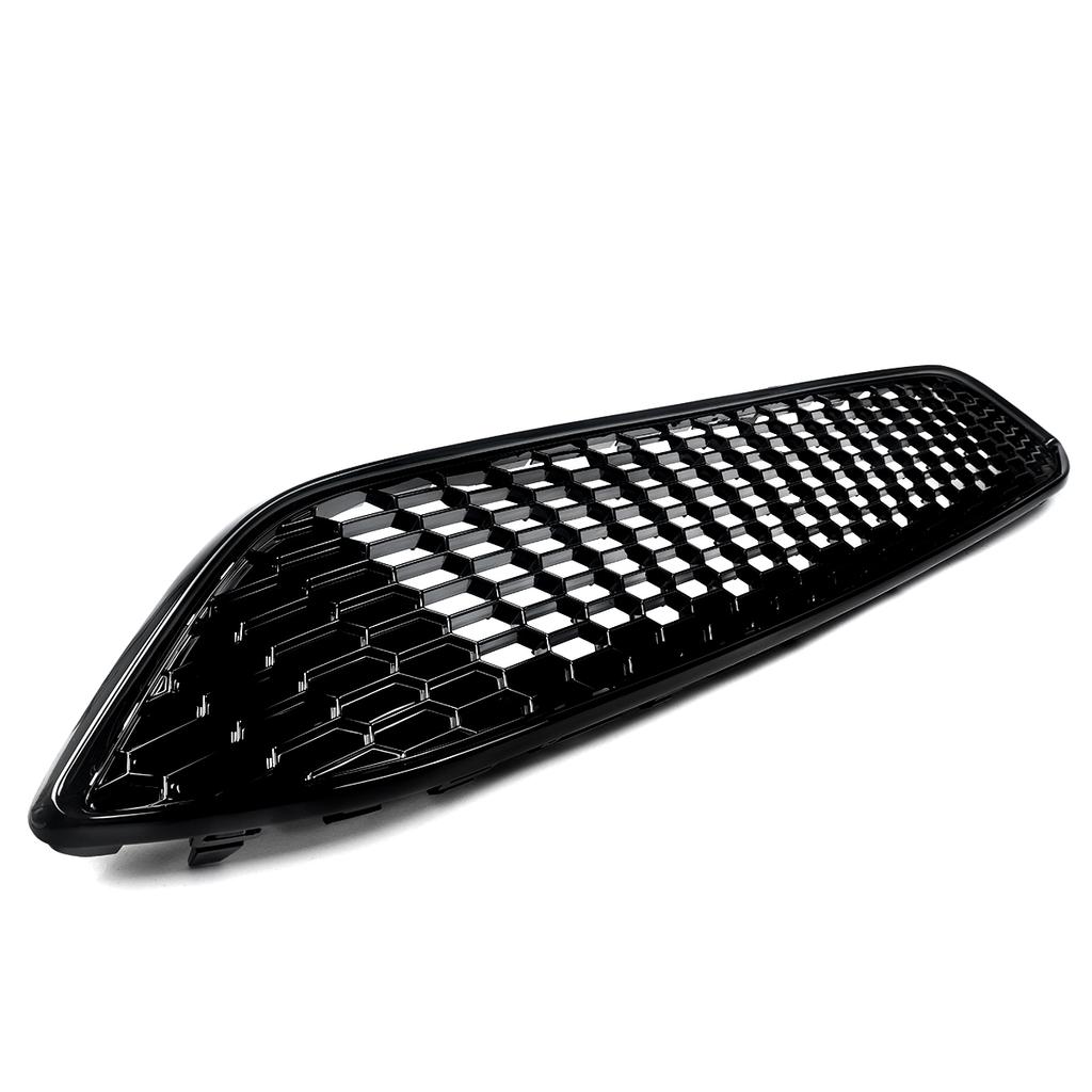 Front Upper Bumper Grille For 2015-18 Ford Focus S SE RS Gloss Black Honeycomb