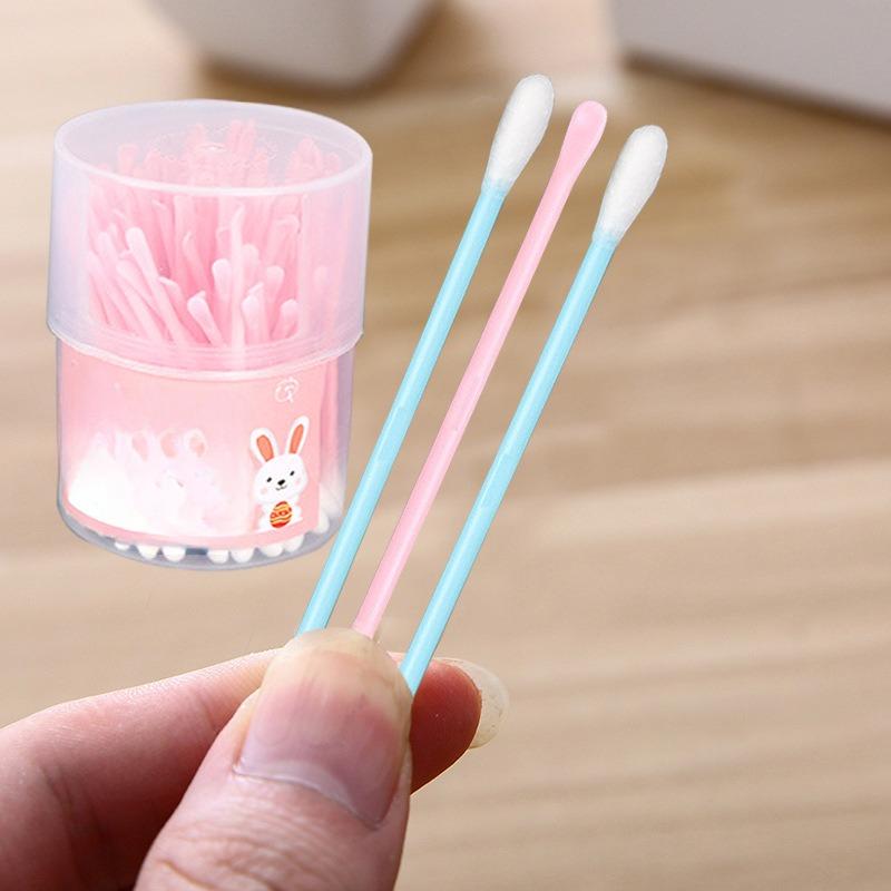 Disposable Colored Double-tip Cotton Swabs Earwax Pick Ear Scoop Cotton Swabs Household Makeup Swabs