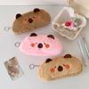 Cartoon Capybara Pen Bag Cute Pencil Case For Junior High School Students Desktop Storage Makeup Bag