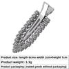 Geometric Metal Hair Side Clip Seamless Women Hairpins Plastic Rhinestone Leaf Hair Clips Solid Romantic Party Hair Decorations