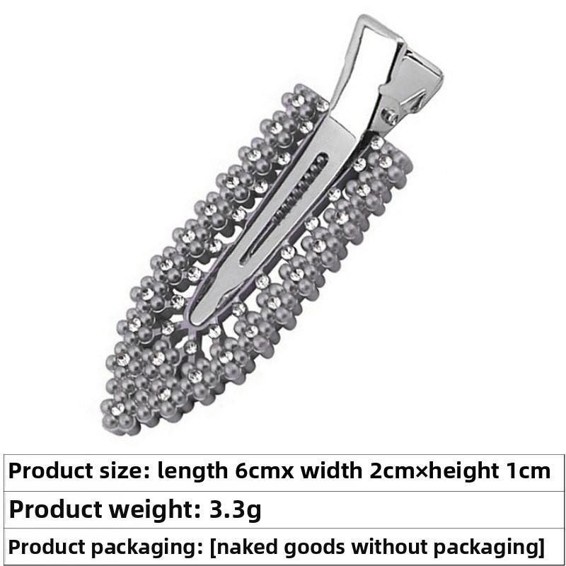 Geometric Metal Hair Side Clip Seamless Women Hairpins Plastic Rhinestone Leaf Hair Clips Solid Romantic Party Hair Decorations