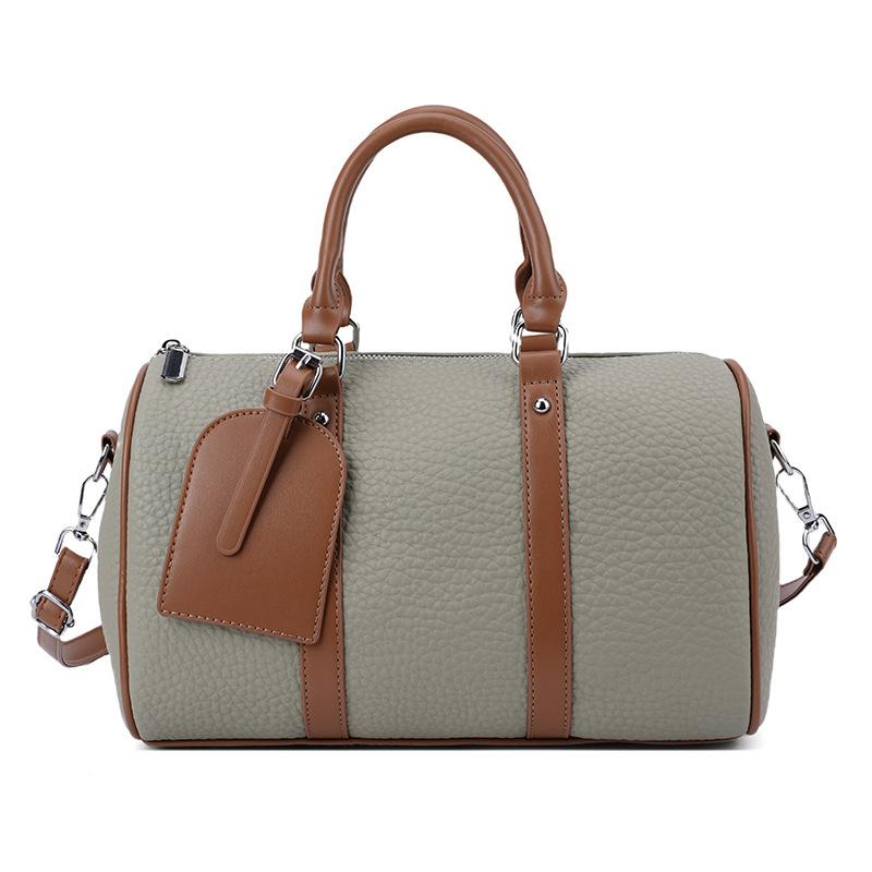 Damenhandtasche neue vielseitige weiches Leder kontrastierende Handtasche modische Schulterpolster-Tasche Umhängetasche