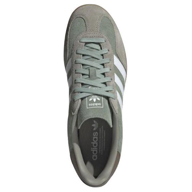 New Adidas Originals Gazelle Indoor Silver Pebble Silver Green JI3526