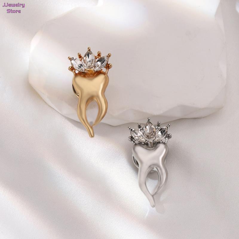 Cartoon Tooth Pins Protect Your Dental Enamel Pins Dentist Doctor Clothes Jewelry Collar Lapel Badge Brooch for Medical Students