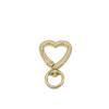 5Pcs Plated Heart Shape Rotation Lobster Alloy Spring Buckle Clasps Key Ring Holder Hook Carabiner for Jewelry Making Key Chains