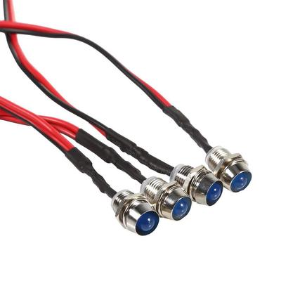 Golgeli 4pcs 12 Volt 8mm LED Bolt Light Panel Pilot Dash Warning Light Carban