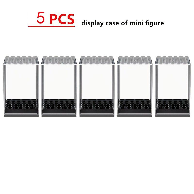 5pcs Clear Display Small Particle Building Block Display Box with Dust Cover for Miniature Figures Action Figure Storage  Bricks Toy