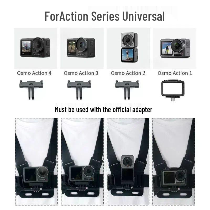 DJI Action5Pro/43 Camera Accessories: Chest Strap, Headband, Backpack Clip, Tempered Film, Helmet Strap