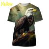 Eagle 3d Printed T-shirt Men's And Women's Fashion Casual Funny Personality Animal Print T-shirt Top Streetwear Loose Tops Tees