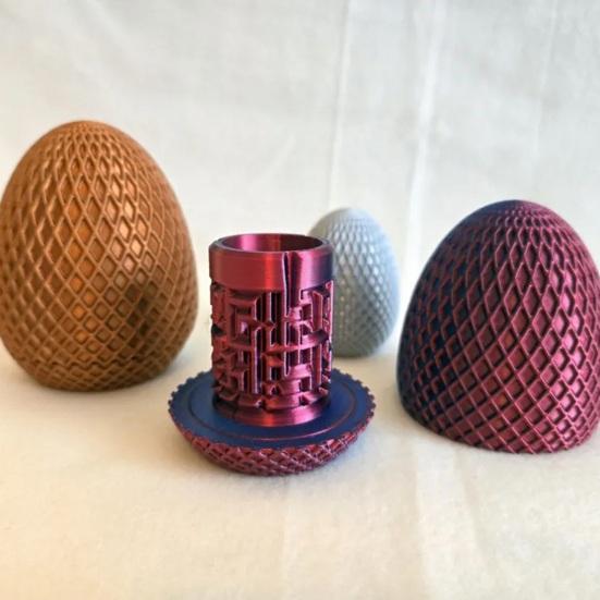 Eiförmige Labyrinth-Geschenkbox Stressabbau Pädagogisches 3D-gedrucktes Labyrinth-Ei mit Geheimfach Geld Bargeld Puzzlebox Geburtstage Ostergeschenk