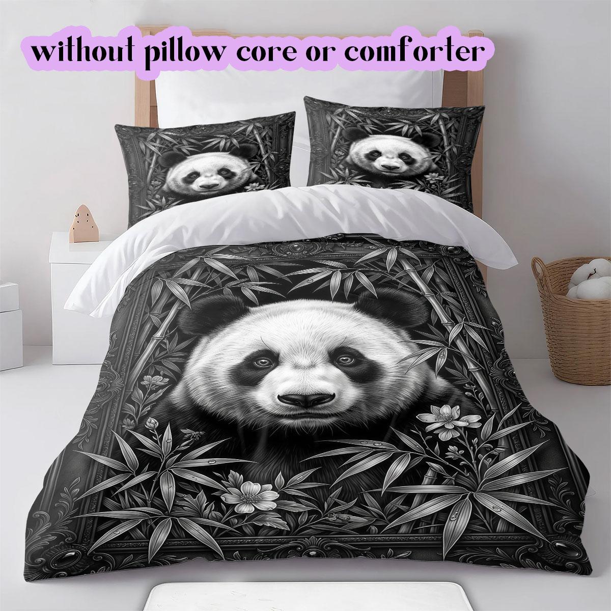 

Black white animals Pattern Bedding,Quilt Set Quilt Cover Pillowcase Home Birthday Gift (1*duvet cover+2*pillowcase,without core) 135x200cm