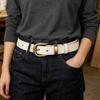 Women's Retro Leather Jeans Belt - Top Layer Cowhide, Pin Buckle, Vegetable Tanned, Casual Hong Kong Style
