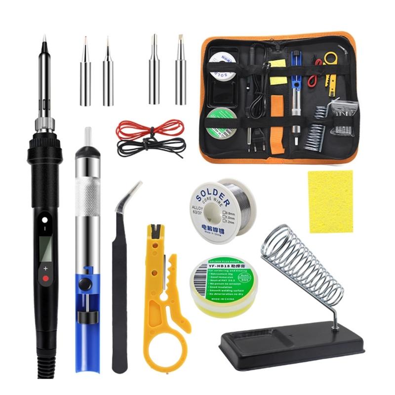 

Electric Soldering Iron PD100W Metal Body Temperature Adjustable Solder Welding Station Fast Heating 1