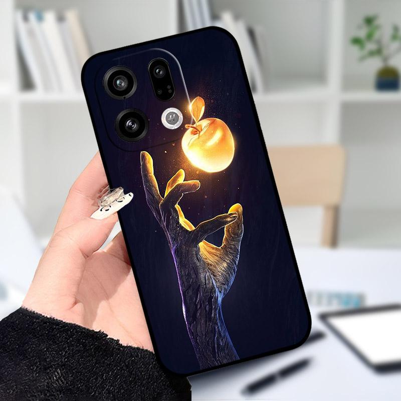 Für OPPO Find X9 X9Pro Hülle Weiches Silikon Schwarzes TPU Schutz-Rückseite Für OPPO FindX9 X 9Pro Handyhülle Stoßfester Stoßfänger