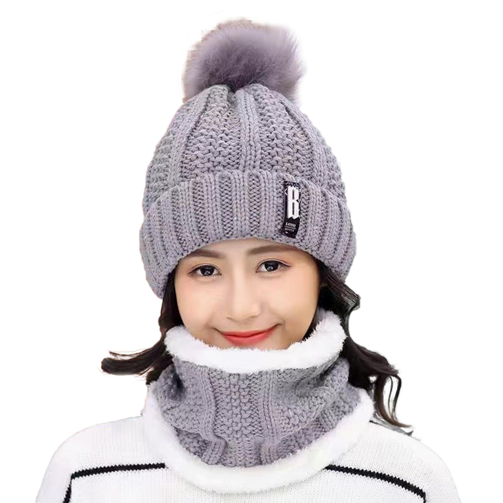 

Winter Neck Warmer+ Dual-Layered Beanie Hat Russian Hat Jazz Streetwear Thicken Beanie Hat for Women серый