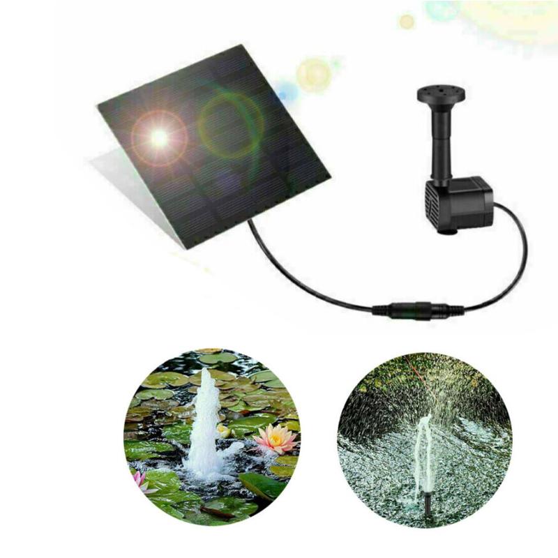 Solar Fountain Powered Garden Pond Water Feature Pump Kit Panel Pump Submersible